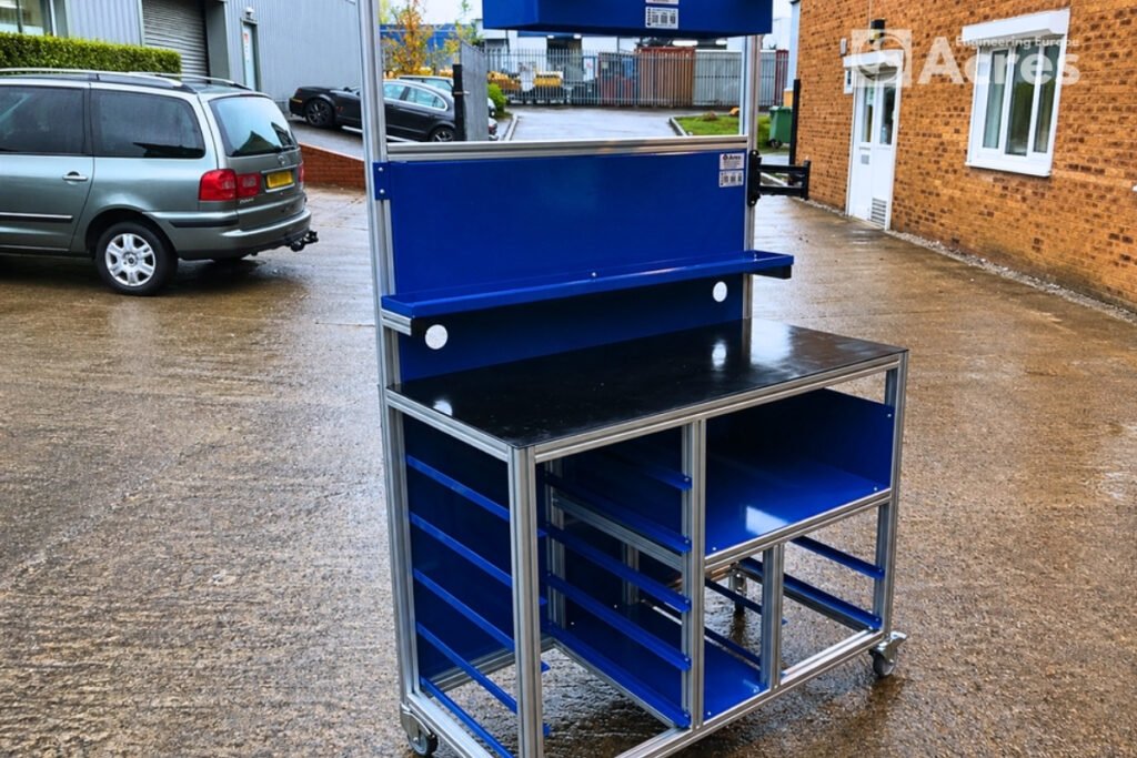 ¿Cómo aplicar Lean Manufacturing y 5S en puestos de trabajo? mobiliario industrial planta workstation workbenches cabinets custom acres engineering (3)