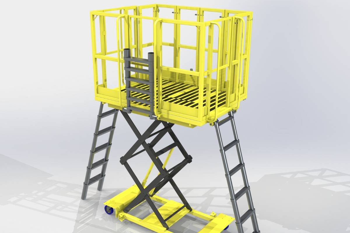 Plataforma elevadora multifuncional | Rolls-Royce multifunctional working platform acceso industrial a medida acres engineering soluciones (3)