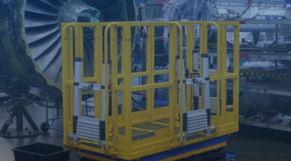 Plataforma elevadora multifuncional | Rolls-Royce multifunctional working platform acceso industrial a medida acres engineering soluciones (4)